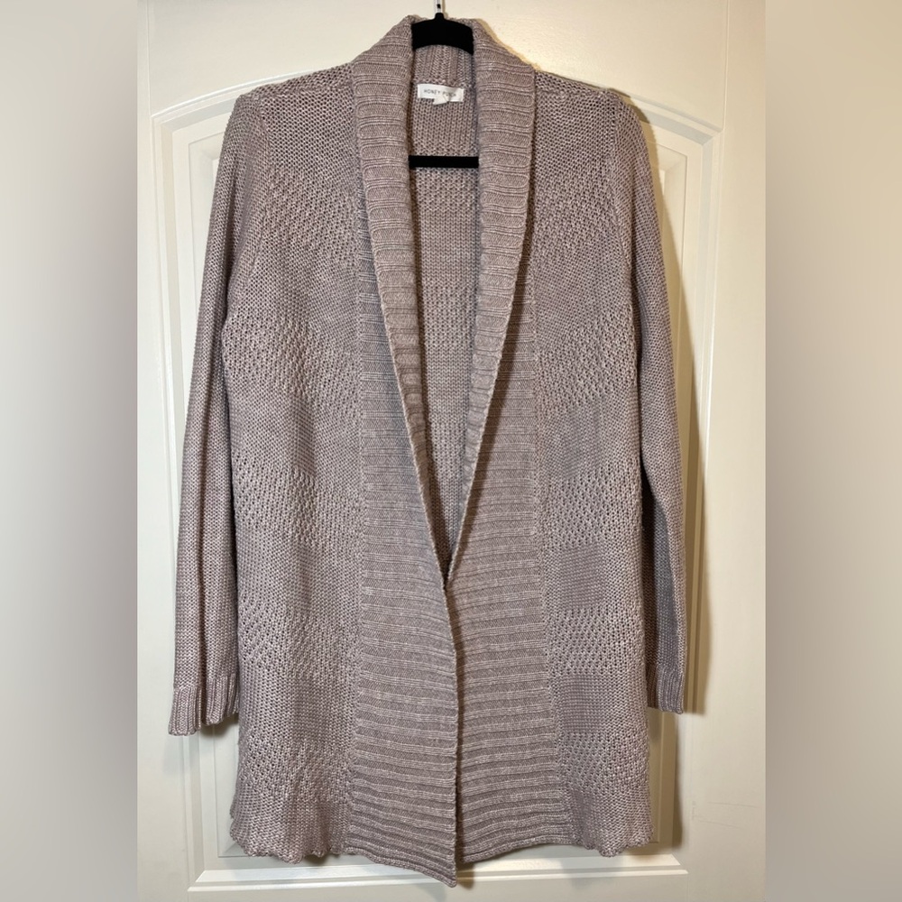 Honey punch brand, size large, beige/brown